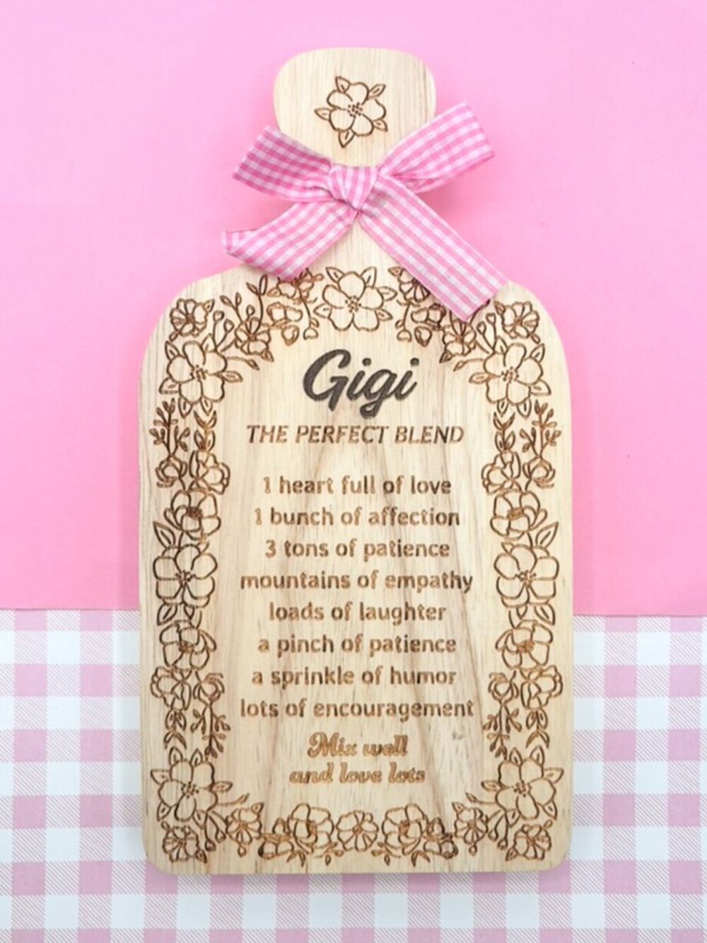 Gigi Recipe Board Home Decor